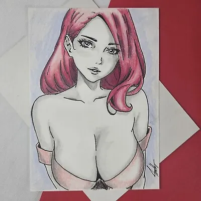 Mary Jane Bust Sketch 5x7 Original Art. Signed By Artist Of Apathy. Ships Safe. • $40