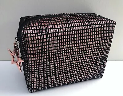 MAC  Lucky Star  Black & Gold Makeup Cosmetic Bag Travel Pouch Purse Brand New • $14.95