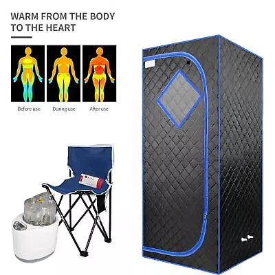 1500W 3L Personal Full Size Steam Sauna Heated Home Spa Detox Therapyns Portable • $165.80