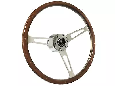 1965-67 Ford Mustang 6-Bolt Walnut Wood Shelby Steering Wheel Kit Tiffany Snake • $348.47