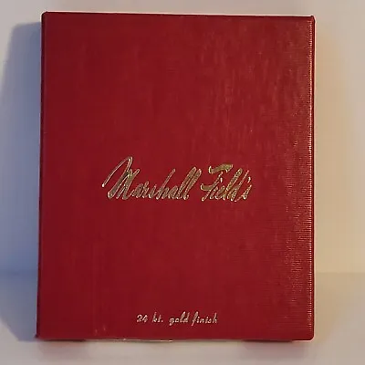 Marshall Field's *EMPTY* Vintage Red Box For Wreath (10296) Ornament 3.5x4x.75in • $15