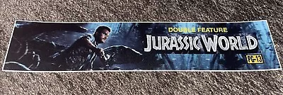 Jurassic World Double Feature RARE Movie Mylar Banner Poster Small 2.5x11.5 2016 • $30