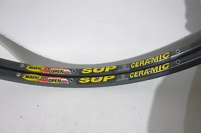 Mavic Open Pro SUP CD Ceramic 700C 36h  Hard Anodized Gray Clincher Rims Set • $220