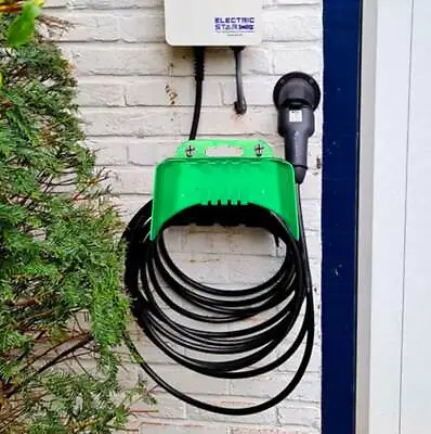 EV Electric Car Charging Cable Holder Hanger Wall Mounted Storage Hose Pipe Reel • £5.49