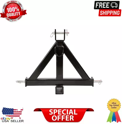 Heavy Duty Three Point Hitch 2in Receiver Trailer Hitch Fits Cat 1 Quick Hitch • $105.03