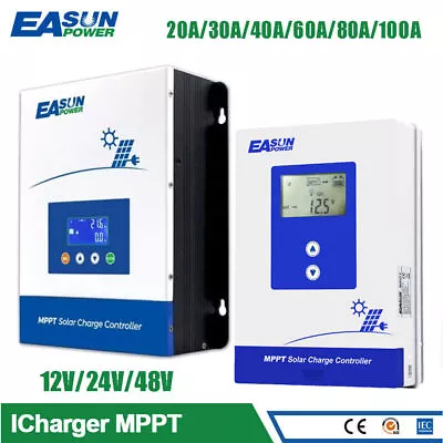 Easun 100A 80A 60/40/30/20A MPPT Solar Charge Controller 12V/24V 36 48V UK 0%VAT • £54