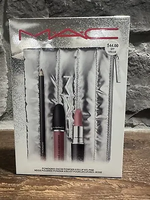 MAC 4-Piece Powdered Snow Powder Kiss Lip Kit: Pink New • $63.37