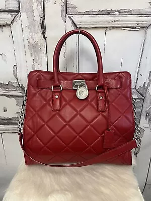 Michael Kors Hamilton Red Quilted Leather Bag • $89.99