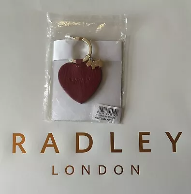 Brand New Radley Heart Keyring - My Radley Heart - Dark Red - Rrp £22 • £14