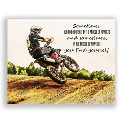 Motocross Dirt Bike Gear Track Ramp Offroad Poster Print Room Wall Decor Office • $9.95