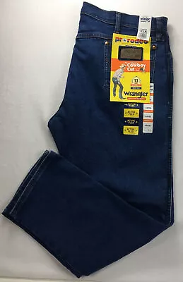 Wrangler Mens Pro Rodeo Competition Jeans Cowboy Cut Active Flex Blue 42x30 NWT • $20.49