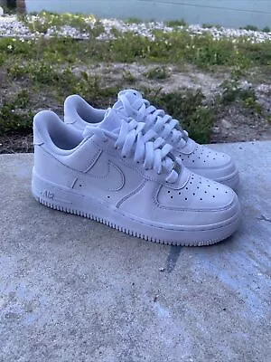 Nike Air Force 1 LE (GS) White (DH2920-111) Kids Size 7Y LIGHTLY USED • $50.99