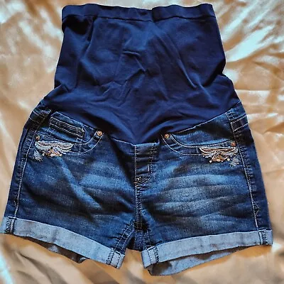 Lot Of Four Maternity Denim Shorts And Skinny Jeans Sz Sm And Medium • $40