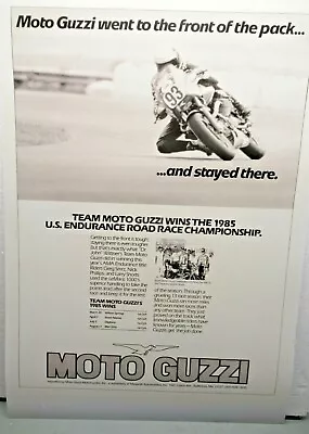 Moto Guzzi AMA Team Endurance Racing Poster 1985 Lemans 1000 Dr. John Wittner • $19.95