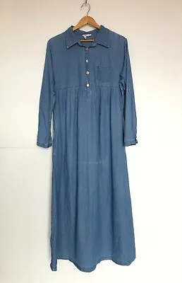 Le Couture Size 14 Blue Maxi Dress With Pockets Casual • $49