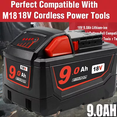 For Milwaukee For M18 9000mAh Lithium-ion Battery 18volt 48-11-1811 Battery • $29.99