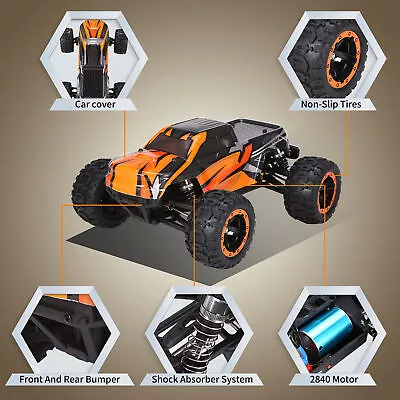 HBX 16889A-Pro 1:16 RC Car 4WD 45 Km/H 2840 Brushless Off-Road With 3Battery • £110.90