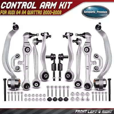 12x Front Upper & Lower Control Arms Sway Bar Link Tie Rod End For Audi A4 00-08 • $122.99