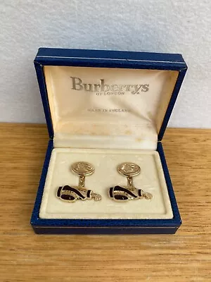 🕊 Burberrys Of London Golf Bag & Clubs Cufflinks Made In England W Original Box • $189