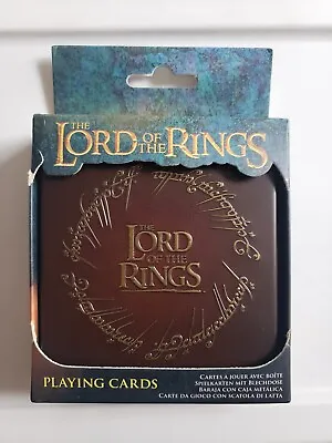 Lord Of The Rings Playing Cards Deck Tin Paladone Middle Earth Characters NEW • £22.19
