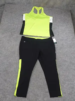$52.80 • Buy Ralph Lauren Workout Outfit Womens XXL Black White Green Pants Top Athleisure A