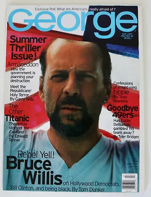 GEORGE Magazine JFK JULY 1998 Bruce Willis  Summer Fear • $47.99