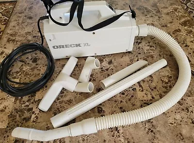 Oreck XL Compact Canister Vacuum Cleaner (BB870-AW) + Hose Attachment [TESTED] • $35