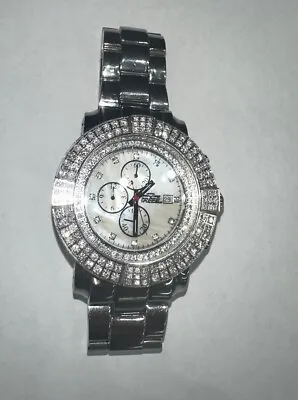 MENS FREEZE DIAMOND WATCH 4 Carats MOP DIAMOND DIAL JOE RODEOJOJO DONBENNY CO • $870