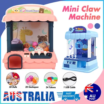 Mini Claw Machine Kids Arcade Doll & Candy Catch Grabber With Lights Music Gifts • $57.99