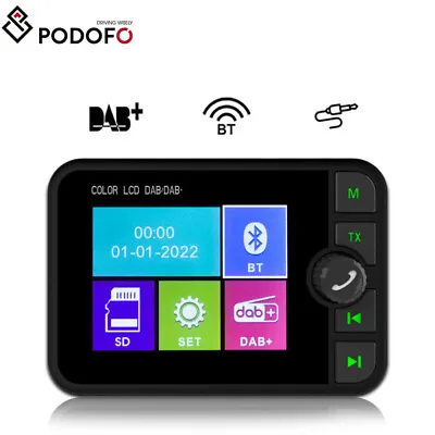 2.4  Digital DAB FM MP3 Adapter Screen Bluetooth Car Radio Electronics Magnetic • £32.99