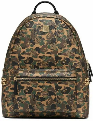 Mcm X Bape Camo Backpack Limited Edition-100% Authentic With Receipt • $3588