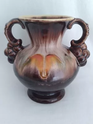 Vintage Brown DUMLER & BREIDEN Small Ceramic Double Handle Vase – # 962/3 • $20