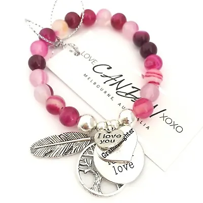 I Love You Granddaughter Friendship Bracelet Angel Feather Keepsake Tree Of Life • $24.50