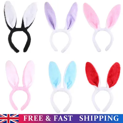 Kids Bunny Ear Headband 6 Colours - Rabbit Costume Fancy Dress Easter Hen Party • £6.45