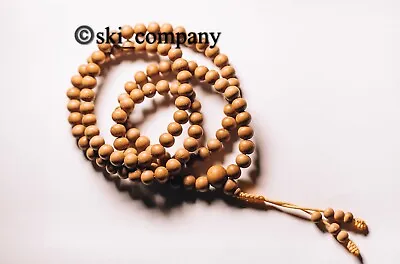 8mm Pure Sandalwood Fragrant Buddhist Mala 108 Prayer Beads Necklace • $15.99