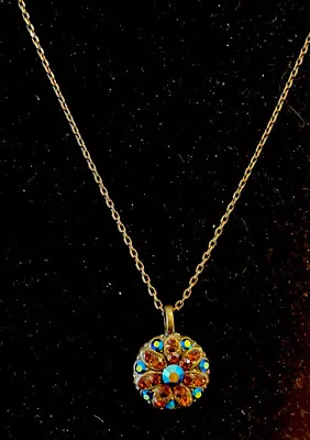 MARIANA GUARDIAN ANGEL SWAROVSKI CRYSTALS FLOWER Necklace Pendant Gift • $42