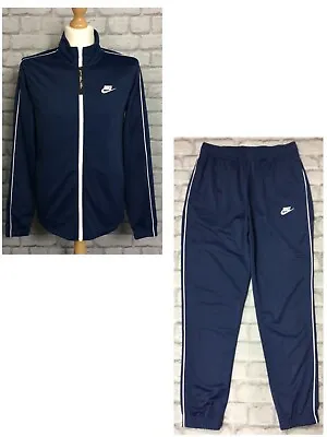 £15.98 • Buy Nike Mens Poly Navy Blue Track Top Or Track Pants White Piping Rrp Â£60 Full Zip