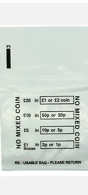 50 Coin Plastic Bags Change Banking Money Savings NEW Tokens Poly  Finance Cash • £1.39