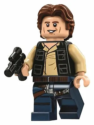 LEGO® Star Wars Minifigure Han Solo Wavy Hair Blaster Death Star From 75159 • $20.22