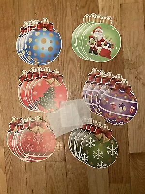 NEW 120 Xmas Ornaments Cardboard W/ Glue Points Write & Erase Classroom 7 X6  • $9.99