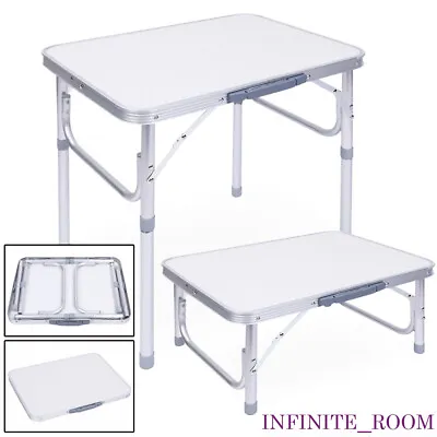 Portable Folding Camping Table Aluminium Carry BBQ Desk Kitchen Outdoor Picnic • £16.59