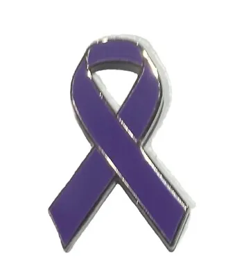 ***NEW*** Testicular Cancer Purple Awareness Ribbon Enamel Pin Badge. Charity. • £2.99