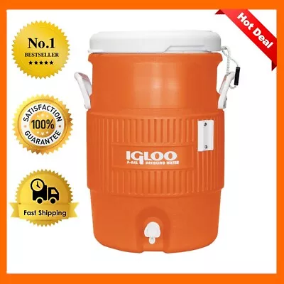 5-Gallon Heavy-Duty Portable Sports Cooler Water Beverage Dispenser Orange • $33.99