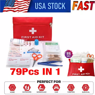 Mini First Aid Kit Medical Emergency Trauma Military Survival Travel Portable US • $6.99