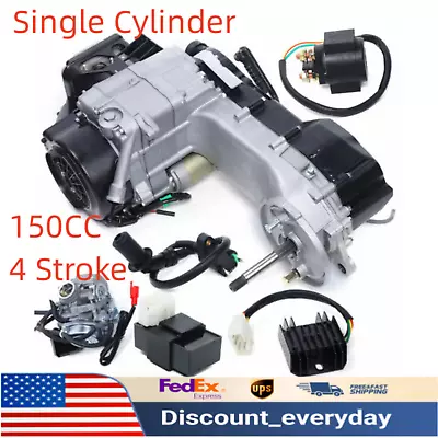 150CC 4 Stroke Engine Motor Single Cylinder Long Case For GY6 Scooter Go Kart  • $331.55