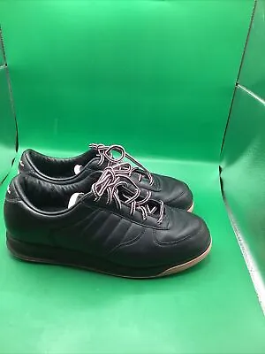 RARE Reebok S Carter  SZ 8  Faux-Leather Tennis Shoe VINTAGE Women’s Black Pink • $55