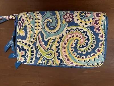 Vera Bradley Capri Paisley Zip Around Wristlet Wallet • $18