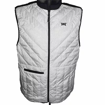 PXG Golf Vest Mens XL White Full Zip Goose Down Pockets Parsons Xtreme NWOT • $93.74