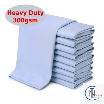 2-10 Pk Extra-Large Microfibre Glass Cleaning Cloth Mirror Window Heavy Duty • £3.99