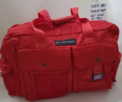 Dunlop Sport Red Duffel Gym Bag Vintage 1990's Travel Sports Racing British 90s • $30